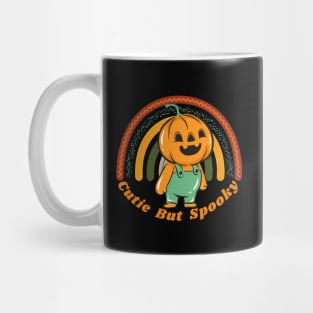 Cutie But Spooky Cute Halloween Pumpkin Head Design Mug